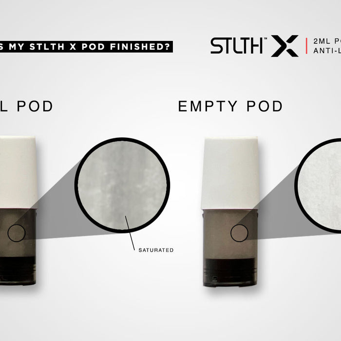 Know when STLTH X pods are empty