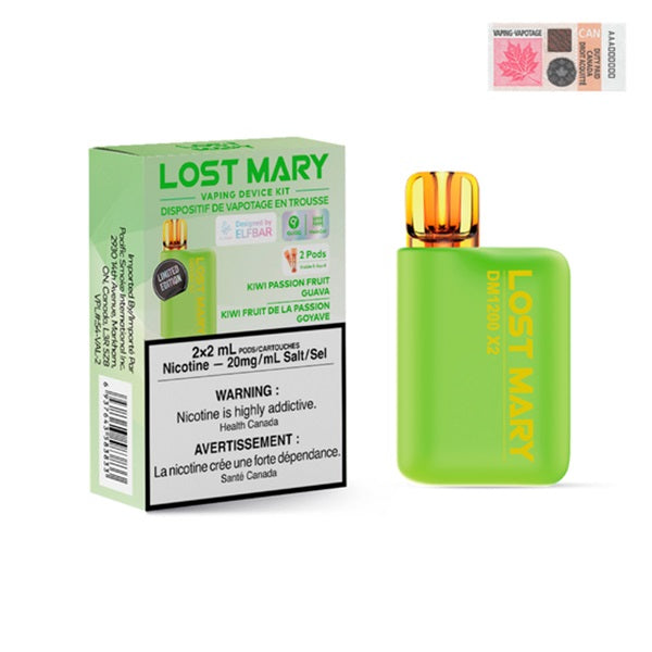 Lost Mary DM1200x2 - Kiwi Passion Fruit Guava Disposable Vape in Vancouver
