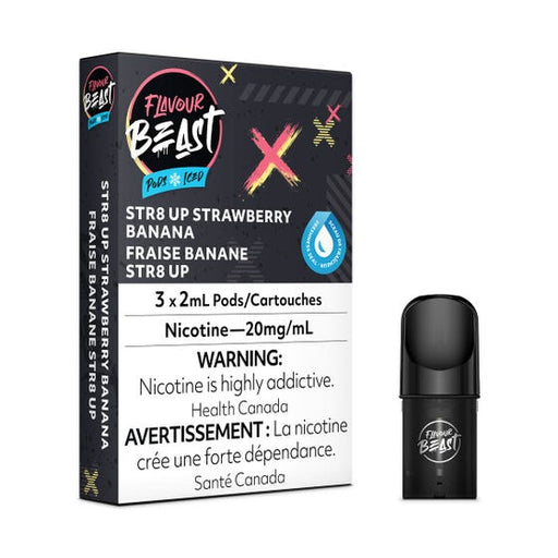 Flavour Beast Pods Str8 Up Strawberry Watermelon Iced
