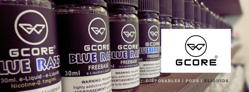 GCORE Salt elliquids and Freebase eJuice 