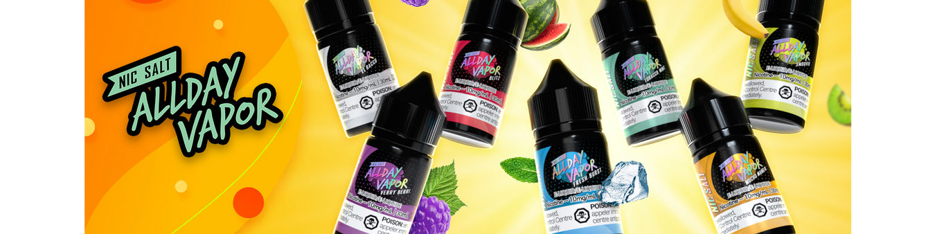All Day Vapor salt nicotine eliquids at Thunderbird Vapes, Vancouver All Day Vapor salt nicotine eliquids at Thunderbird Vapes, Vancouver