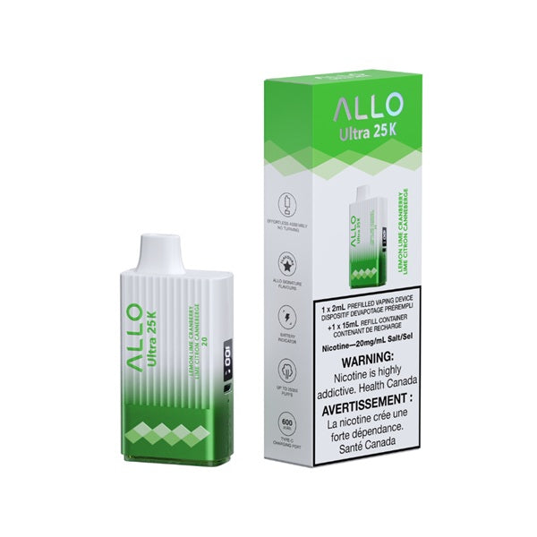 Allo ULTRA 25K - Lemon Lime Cranberry Thunderbird Vapes Allo ULTRA 25K - Lemon Lime Cranberry Thunderbird Vapes