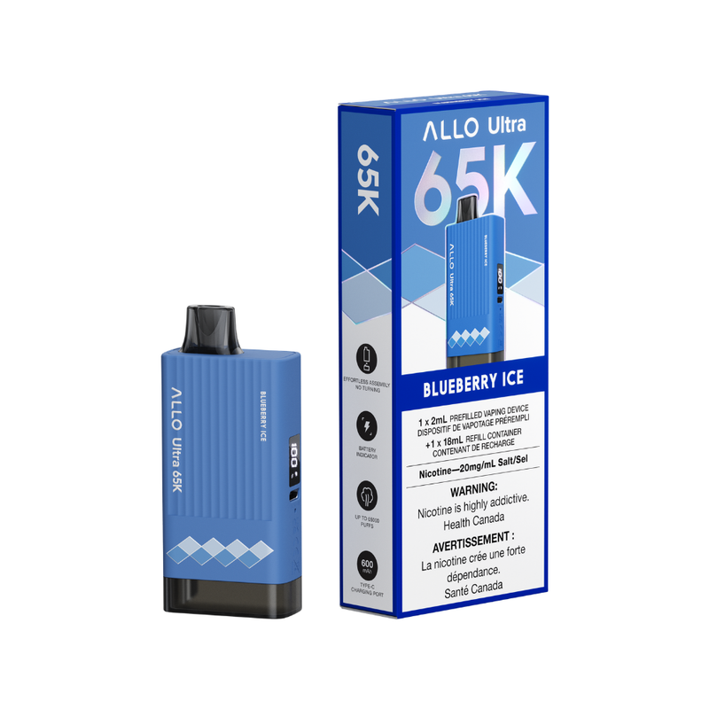 Allo Ultra 65k Disposable Vape - Blueberry Ice