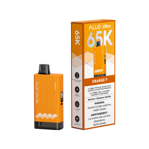 ALLO Ultra 65K disposable vape device Orange crush Soda pop Flavour