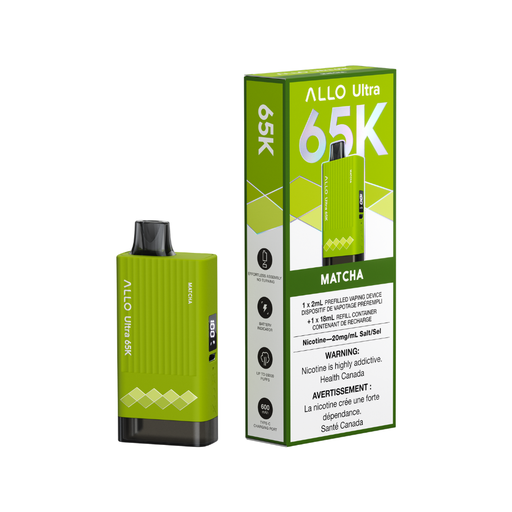 ALLO Ultra 65K disposable vape device in Matcha 