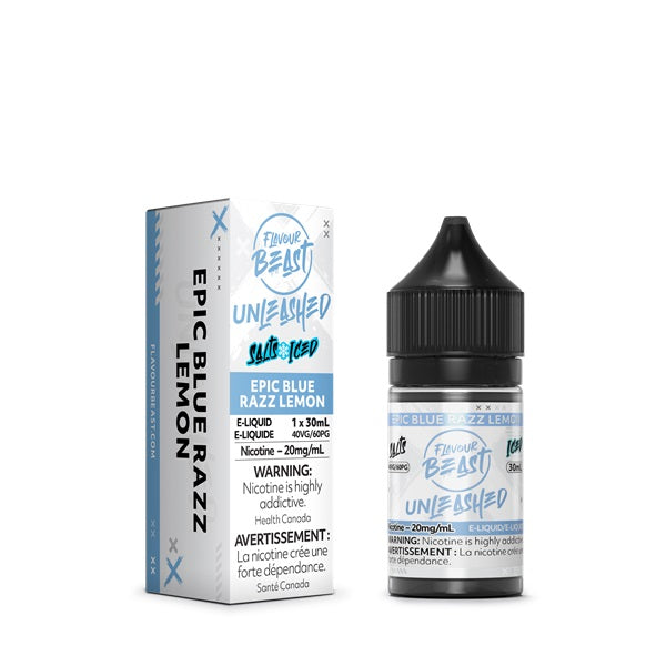 Salt Nicotine eliquid juce bottle Epic Blue Lemon flavour