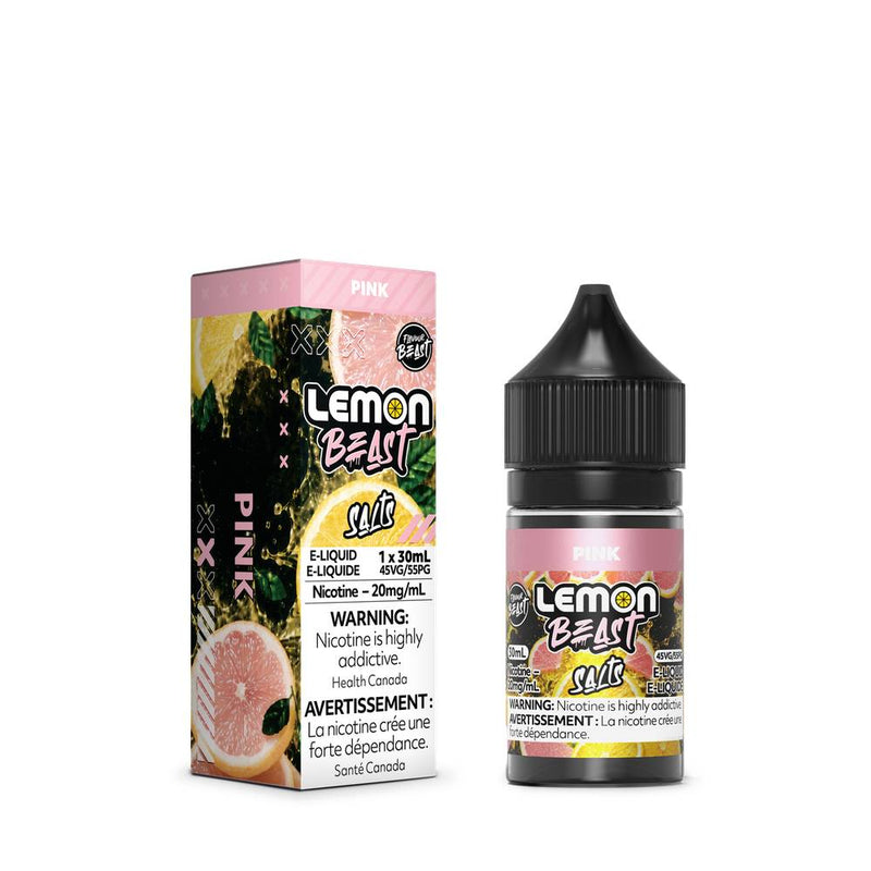 Flavour Beast Lemon Beast E-Liquid Nicotine Salt Pink