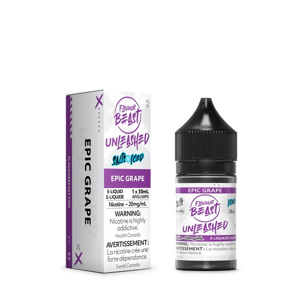 Grape flavoured salt nicotine liquid 
