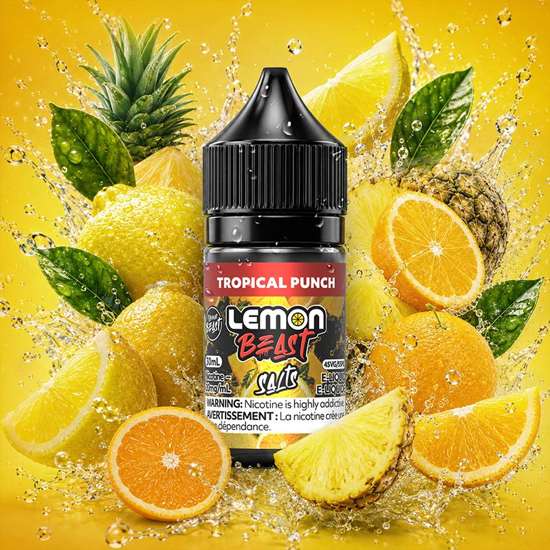 Flavour Beast Lemon e-juice e-liquid 20mg Salt NIC tropical punch 