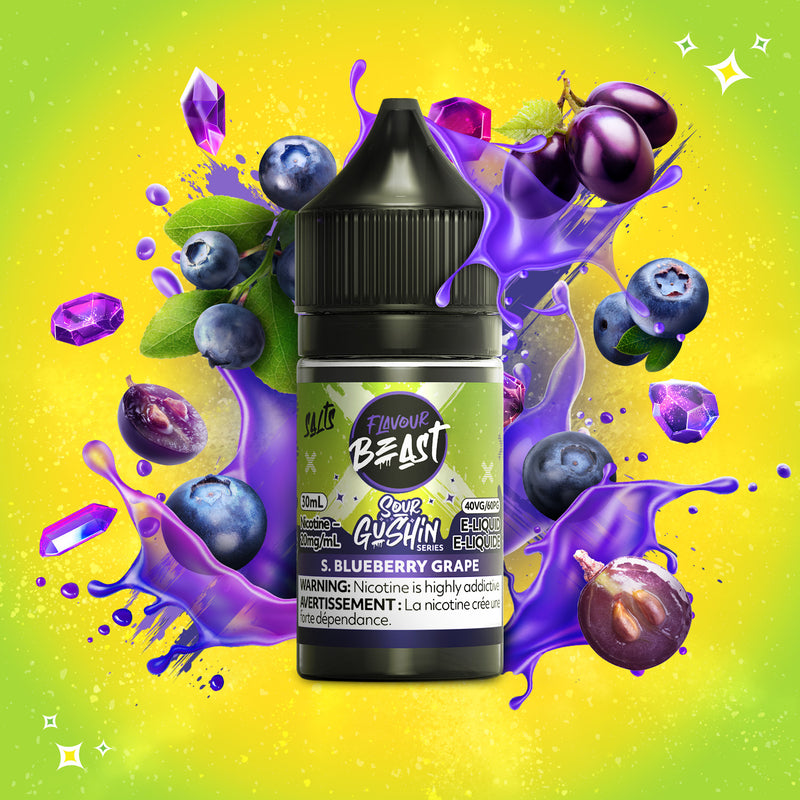 Flavour Beast SALTS SOUR GUSHIN - S. Blueberry Grape