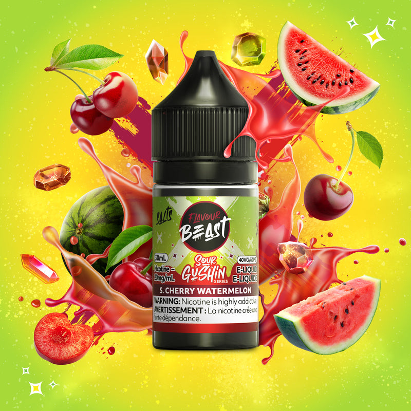 Flavour Beast SALTS SOUR GUSHIN - S. Cherry Watermelon
