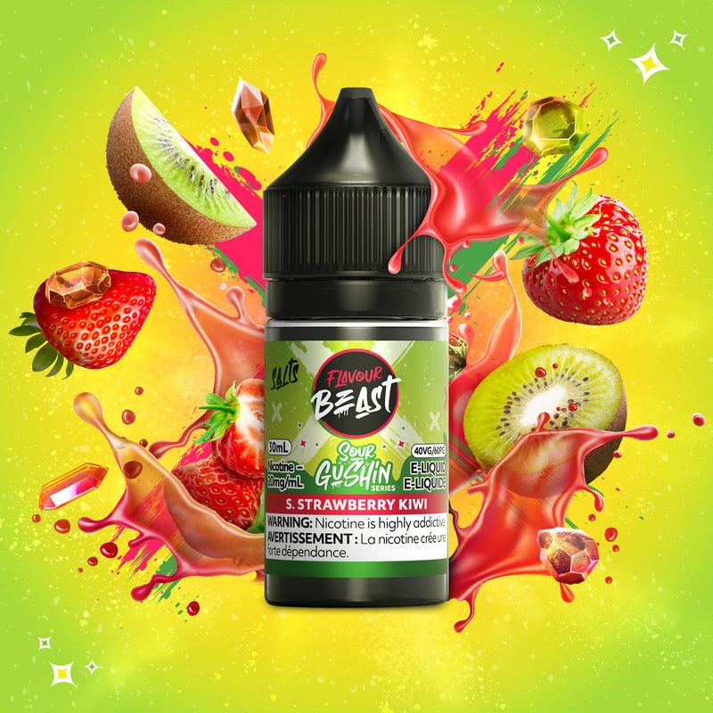 Flavour Beast eLiquid SOUR GUSHIN - S. Strawberry Kiwi