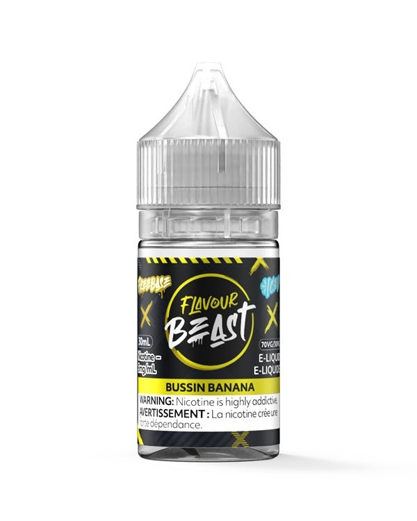 banana flavoured vape juice Bussin Banana Iced by Flavour Beast FREEBASE