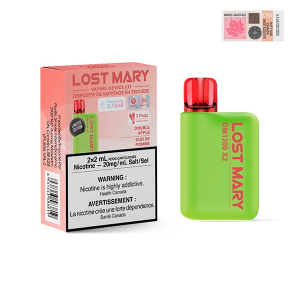 Lost Mary DM1200x2 - Double Apple Disposable Vape in Vancouver