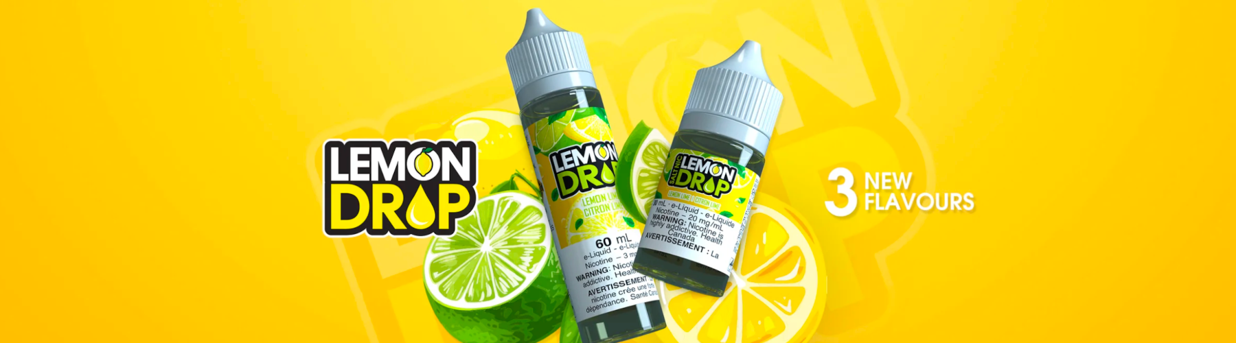 3 new Lemon Drop vape flavours in Salts and Freebase