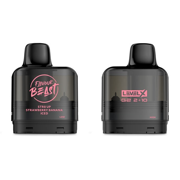 Flavour Beast Level X G2 Pod - Str8 Up Strawberry Banana Iced