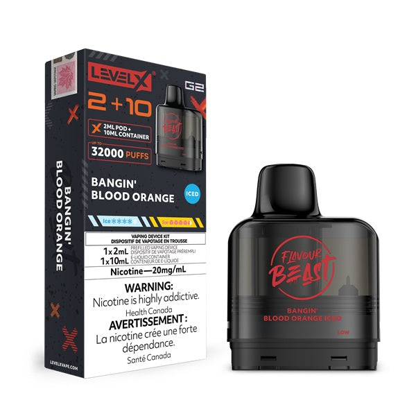 Flavour Beast Level X G2 Pod -  Bangin' Blood Orange Iced