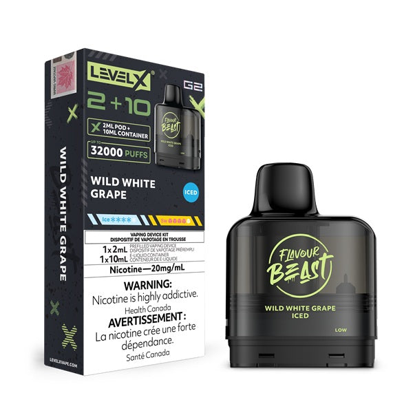 Flavour Beast Level X G2 Pod - Wild White Grape Iced