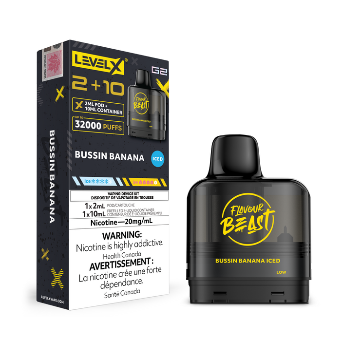 Flavour Beast Level X G2 Pod - Bussin Banana Iced