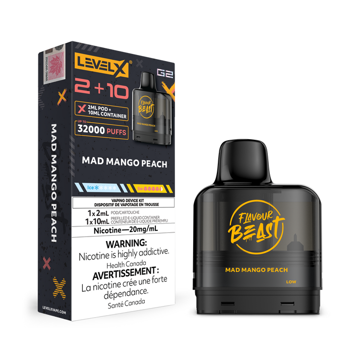 Flavour Beast Level X G2 Pod - Mad Mango Peach