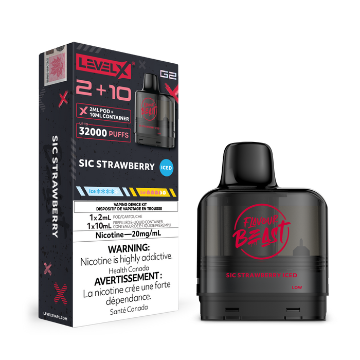 Flavour Beast Level X G2 Pod -  SIC Strawberry Iced