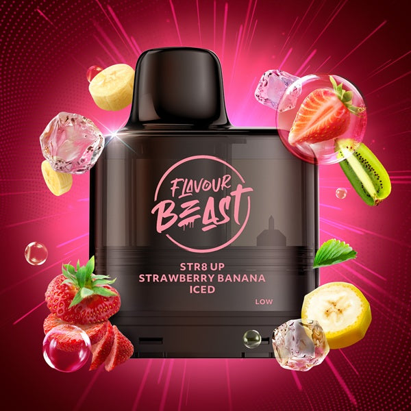 Flavour Beast Level X G2 Pod - Str8 Up Strawberry Banana Iced