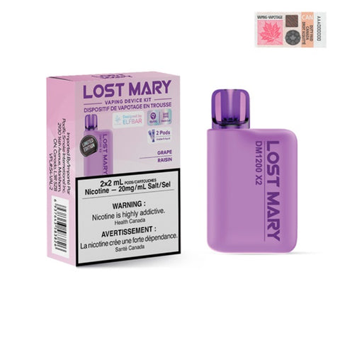 Lost Mary DM1200x2 Disposable - Grape 20mg