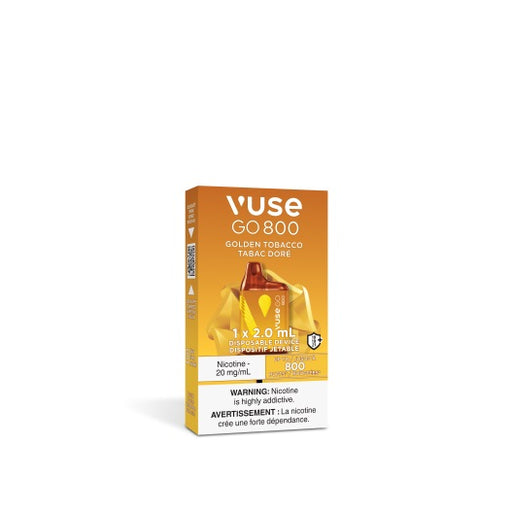 Vuse Go 800 - Golden Tobacco Thunderbird Vapes Vuse Go 800 - Golden Tobacco Thunderbird Vapes