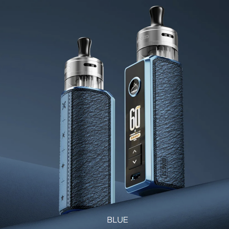 Voopoo Drag S3 Pod Mod Vape Kit in blue leather