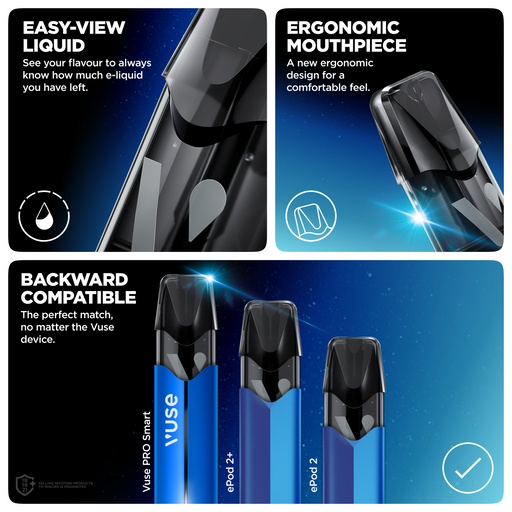 VUSE POD easy-view liquid full compatibility