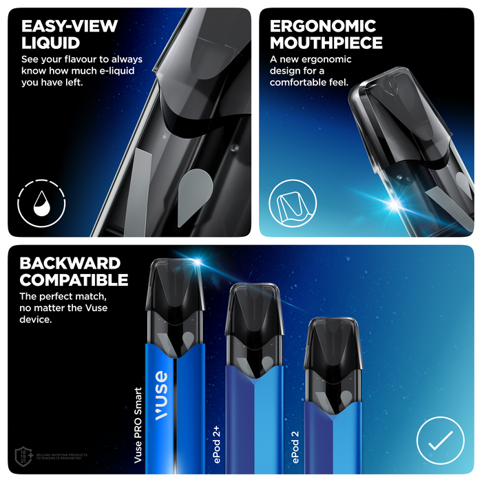 VUSE POD easy-view liquid full compatibility