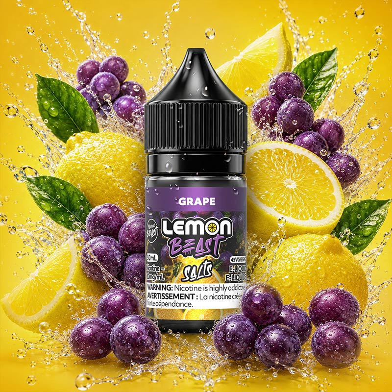 Flavour Beast Lemon e-juice e-liquid Grape Lemon 20mg Salt NIC