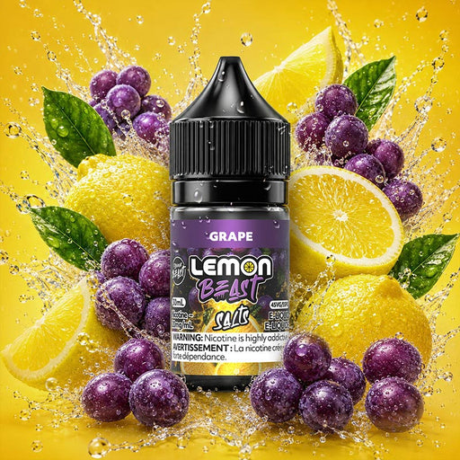Flavour Beast Lemon e-juice e-liquid Grape Lemon 20mg Salt NIC